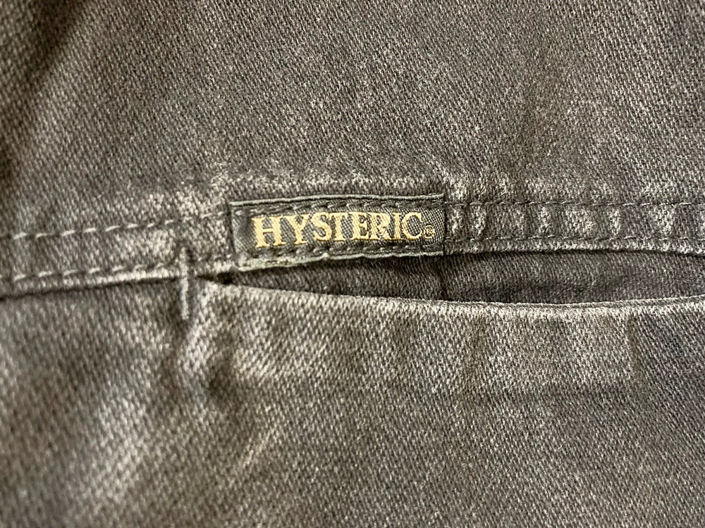 ヒステリックグラマー HYSTERIC GLAMOUR デニムジャケット ボア ジャケット ブラック系 黒 バックプリント Made in JAPAN  02173AB20 ジャケット プリント ブラック Sサイズ 101MT-937 | 古着通販のドンドンサガール