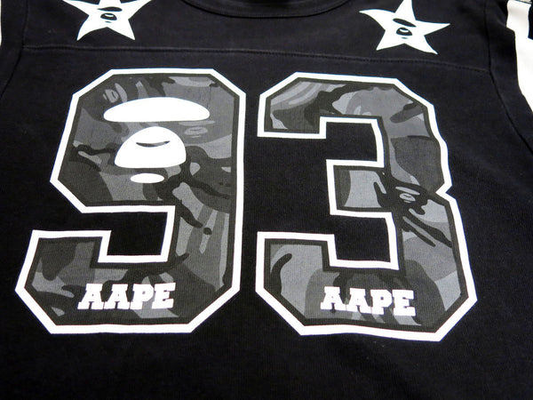 A BATHING APE アベイシングエイプ 長袖 Tシャツ ロング プリント ブラック メンズ M