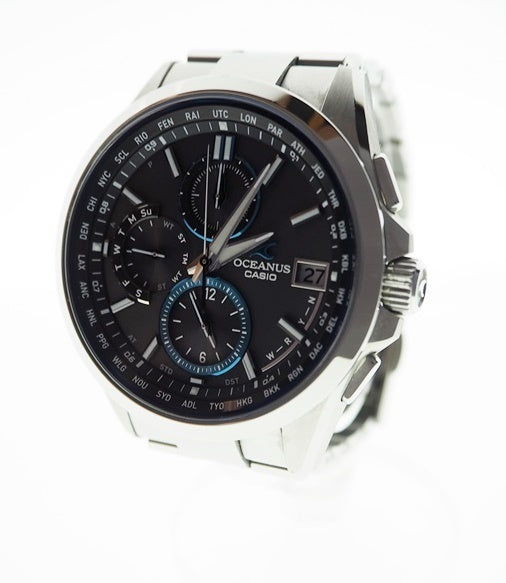 カシオ CASIO Classic Line OCEANUS クロノグラフ タフソーラー 電波時計 腕時計  OCW-T2600 メンズ腕時計グレー 101watch-21