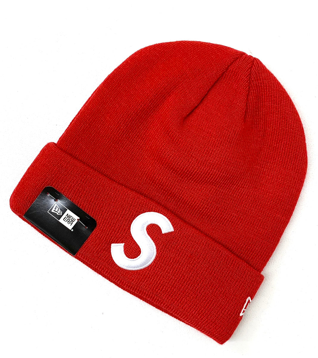 SUPREME シュプリーム ×New Era S Logo Beanie ニューエラ Sロゴ ボックスロゴ ニット帽子 ビーニー レッド