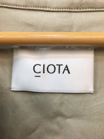 シオタ CIOTA スビンコットン タイプライター タイロッケンコート コート 無地 ベージュ