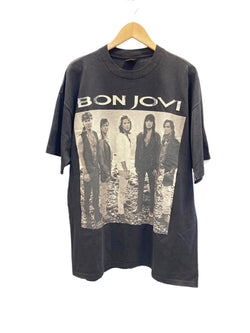 バンドＴシャツ BAND-T BON JOVI ボン ジョヴィ ボン ジョビ バンドTシャツ ロックT US古着 BROCKUM ヴィンテージTシャツ 古着  XL ジャケット プリント ブラック LLサイズ 101MT-1711