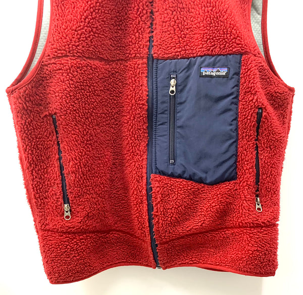 パタゴニア PATAGONIA 90s レトロX RETRO X VEST USA製 23044 ベスト ロゴ レッド Mサイズ 201MT-1918