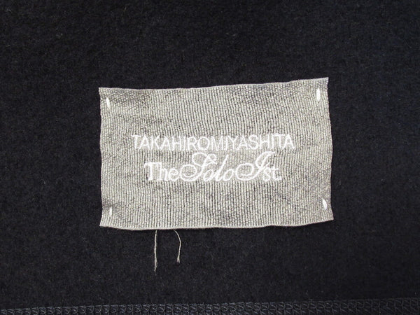 TAKAHIRO MIYASHITA The Sololist タカヒロ ミヤシタ ザ ソロイスト baseball jacket ベースボール ジャケット ブラック/ネイビー レザー ウール メンズ  s.0425