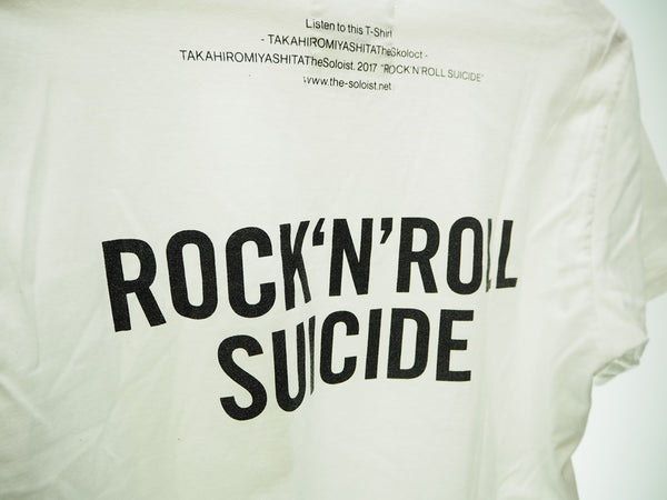 タカヒロミヤシタザソロイスト TAKAHIROMIYASHITATheSoloist. ソロイスト ROCK ’N’ ROLL SUICIDE ロックンロールスーサイド ポケットTシャツ 白 半袖カットソー サイズ44 日本製 Tシャツ プリント ホワイト 101MT-544