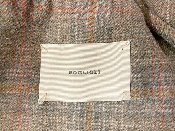 ボリオリ BOGLIOLI COAT R3302R チェック ジャケット イタリア製 Made in ITALY グレー系  サイズ46 ジャケット チェック グレー 101MT-1090