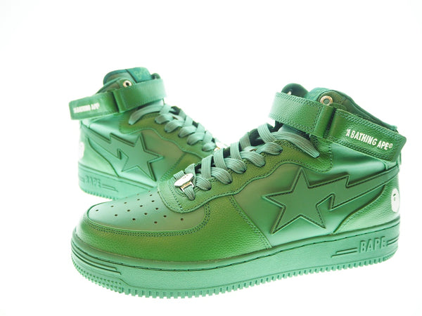 ア ベイシング エイプ A BATHING APE BAPE STA MID M2 MEN'S GREEN  ベイプ ベイプスタ ミッド 緑 1H70191003 メンズ靴 スニーカー グリーン 30cm 101-shoes551