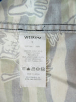 WEIRDO ウィアード WIBITZER - L/S SHIRTS コットンシャツ 長袖シャツ 薄手ジャケット 総柄 グリーン系 緑 メンズ サイズS  WRD-18-SS-16 (TP-865)