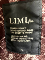 リミフゥ LIMI feu シングル ジャケット 刺繍 ワインレッド Sサイズ 201LT-243