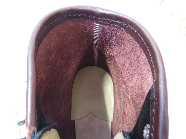 LONE WOLF BOOTS ロン ウルフ ブーツ CARPENTER カーペンター CAT'S PAW SOLE キャッツポウ ソール  ブラック × ブラウン メンズ サイズ26.5 F01615