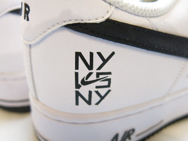 NIKE AIR FORCE 1 LOW NY VS NY WHITE/BLACK ナイキ エア フォース 1 ロー ホワイト 白 刺繍 ロゴ シュータンラベル付き 箱付き スニーカー 靴 シューズ サイズ28cm メンズ CW7297 100 (SH-378)