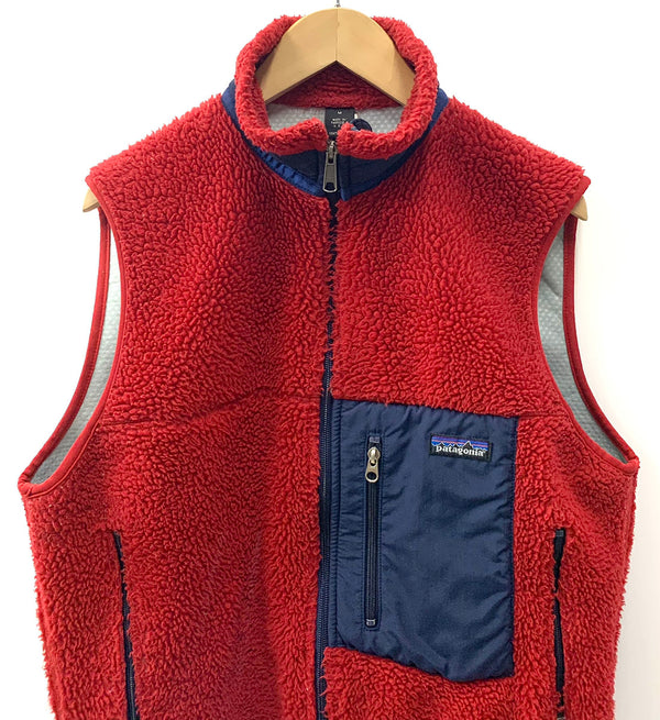 パタゴニア PATAGONIA 90s レトロX RETRO X VEST USA製 23044 ベスト ロゴ レッド Mサイズ 201MT-1918