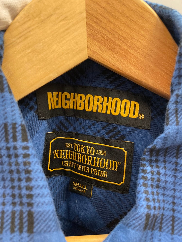 ネイバーフッド NEIGHBORHOOD B&C/C-SHIRT.SS ショートスリーブシャツ チェック 半袖 青 トップス 半袖シャツ チェック  ブルー Sサイズ 101MT-1693