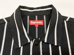 シュプリーム SUPREME small box logo shop jacket 17SS ストライプ ジャケット ボックスロゴ ブラック系 黒  ジャケット ストライプ ブラック Lサイズ 101MT-1538