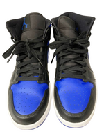 ナイキ NIKE AIR JORDAN 1 MID BLACK/HYPER ROYAL-WHITE エア ジョーダン 1 ミッド ブラック/ハイパーロイヤル  ブラック系 黒 ブルー系 青 シューズ 554724-068 メンズ靴 スニーカー ブラック 27.5cm 101-shoes833