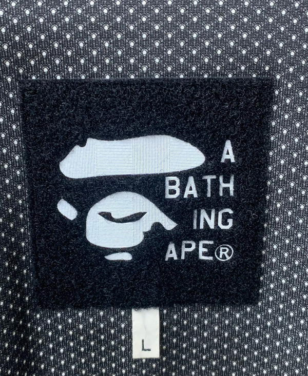 ア ベイシング エイプ A BATHING APE ベイプ BAPE 初期タイプ GORE WINDSTOPPER スイングトップ 2WAY ジャケット ロゴ ベージュ Lサイズ 201MT-1625