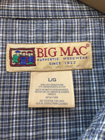 BIG MAC ビッグマック 長袖シャツ チェック ブルー L
