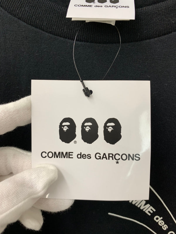 ア ベイシング エイプ A BATHING APE × コムデギャルソン COMME des GARCONS OSAKA X BAPE TEE 大阪限定 001TEG221913X Tシャツ ワンポイント ブラック Lサイズ 201MT-1264