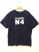 STUSSY ステューシー Tシャツ ロゴ ネイビー Ｌ
