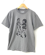 ワコマリア WACKO MARIA ファイティング Tee クルーネック Tシャツ プリント グレー Sサイズ 201MT-655