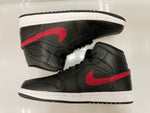 ジョーダン JORDAN NIKE AIR JORDAN 1 MID BLACK/TEAM RED-TEAM RED-WHITE ナイキ エア ジョーダン 1 ミッド ブラック系 黒 シューズ 554724-009 メンズ靴 スニーカー ブラック 26cm 101-shoes977