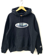 シュプリーム SUPREME × THE NORTH FACE ノースフェイス 21AW Lenticular Mountains Hooded Sweatshirt プルオーバー フーディー NT52100I パーカ ロゴ ブラック Lサイズ 201MT-1468