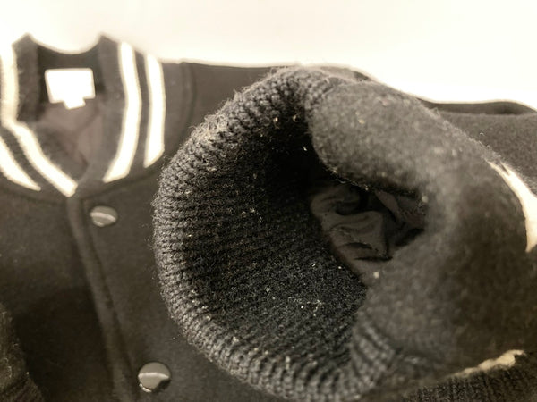 ロットワイラー ROTTWEILER スタジャン ブルゾン ライン ブラック系 黒 レザー切り替え Made in JAPAN ジャケット 刺繍 ブラック Mサイズ 101MT-1298