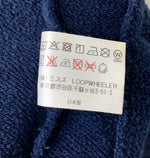 ループウィラー LOOPWHEELER ロンT ロゴ ネイビー Lサイズ 201MT-1608