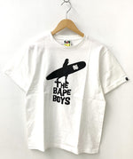 アベイシングエイプ A BATHING APE ベイプ THE BAPE BOYS クルーネック Tee Tシャツ プリント ホワイト Mサイズ 201MT-807