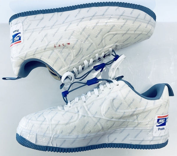 ナイキ NIKE AIR FORCE 1 EXPERIMENTAL WHITE/GHOST-ASHEN エア フォース 1 エクスペリメンタル 白 青 ロゴ シューズ CZ1528-100 メンズ靴 スニーカー ホワイト 27cm 101-shoes188