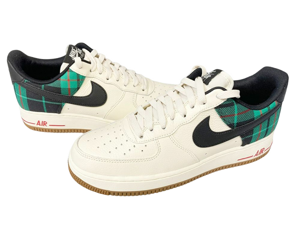 ナイキ NIKE AIR FORCE 1 '07 LX エア フォース 1 ペールアイボリー/スタジアムグリーン ホワイト系 白 チェック シューズ DV0791-100 メンズ靴 スニーカー ホワイト 26.5cm 101-shoes866