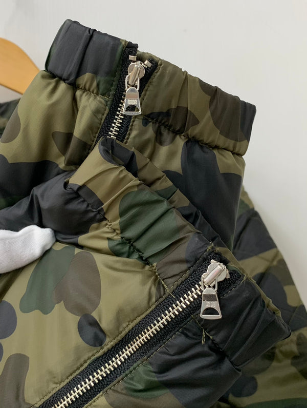 ア ベイシング エイプ A BATHING APE ジップアップ ブルゾン 001HJC801004X ジャケット カモフラージュ・迷彩 カーキ LLサイズ 201MT-1162