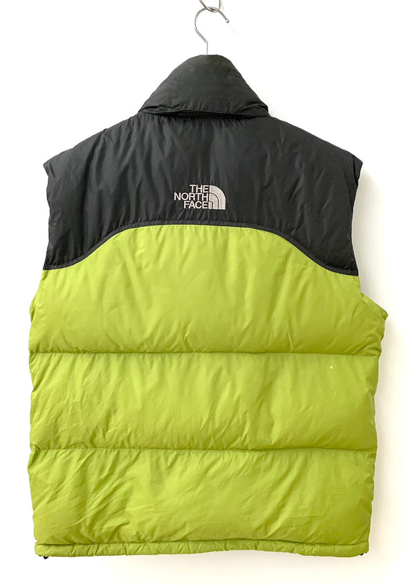 ノースフェイス THE NORTH FACE ヌプシベスト NUPTSE VEST ダウンベスト ロゴ ND01587 ベスト 刺繍 グリーン Mサイズ 201MT-1299