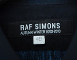 ラフシモンズ RAF SIMONS 2009-2010AW 長袖シャツ 長袖 サイズ46 R刺繍 ワンポイント 黒 トップス メンズ  長袖シャツ 無地 ブラック 101MT-823