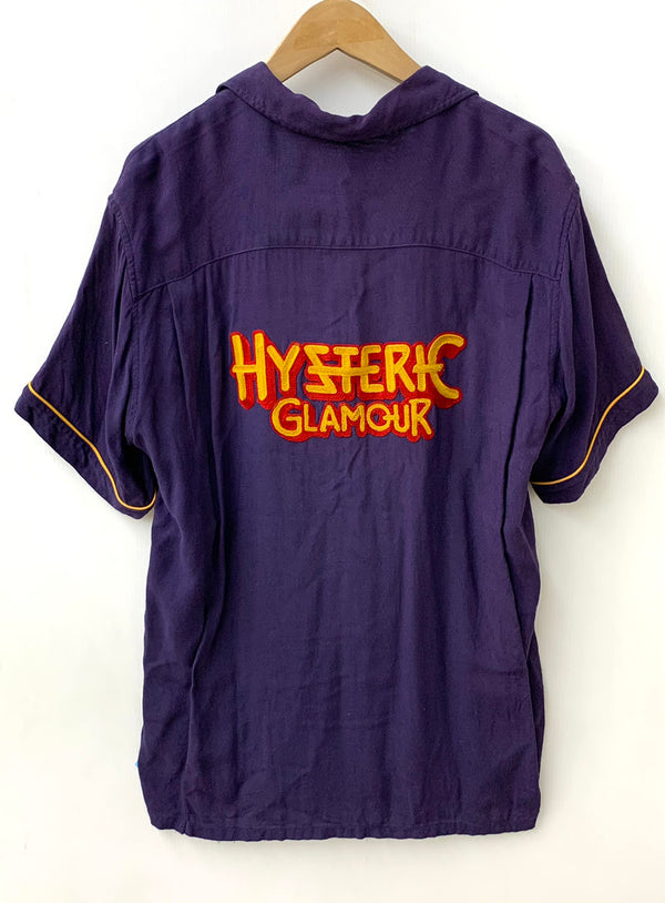 ヒステリックグラマー HYSTERIC GLAMOUR バックロゴ 2HA-9630 半袖シャツ ロゴ パープル 201MT-1563