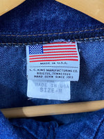 ポインター POINTER カバーオール USA製 デニム ジャケット ロゴ ブルー Mサイズ 201MT-2065