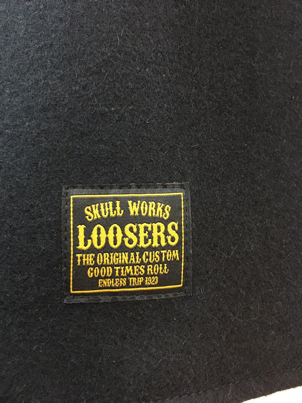 スカルワークス SKULL WORKS 刺繍　スタジャン ジャケット 刺繍 ブラック Mサイズ