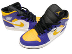 ジョーダン JORDAN NIKE AIR JORDAN 1 MID DARK CONCORD/TAXI-WHITE-BLACK ナイキ エア ジョーダン 1 ミッド パープル系 紫 オレンジ系 シューズ DQ8426-517 メンズ靴 スニーカー マルチカラー 27.5cm 101-shoes1112