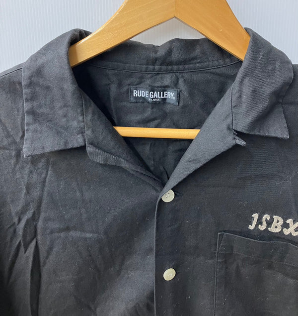 ルードギャラリー RUDE GALLERY JSB ボーリングシャツ 長袖シャツ ロゴ ブラック XLサイズ 201MT-2125