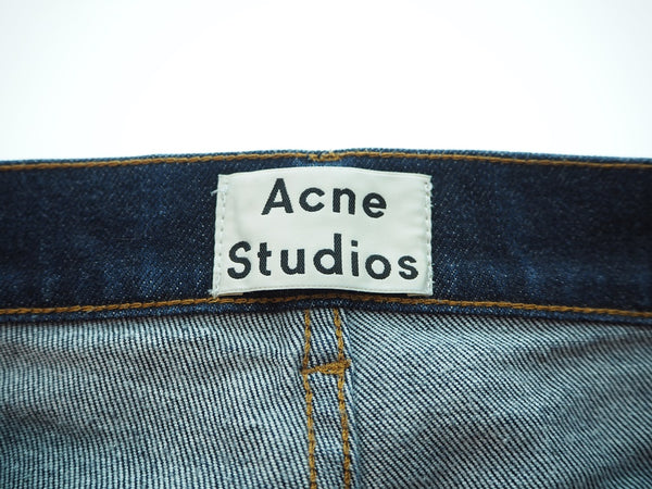 アクネストゥディオズ ACNE STUDIOS ACE STR RW ストレートリジッドデニムパンツ デニムパンツ ジーンズ 30/32 インディゴ イタリア製 デニム 無地 ネイビー 101MB-162