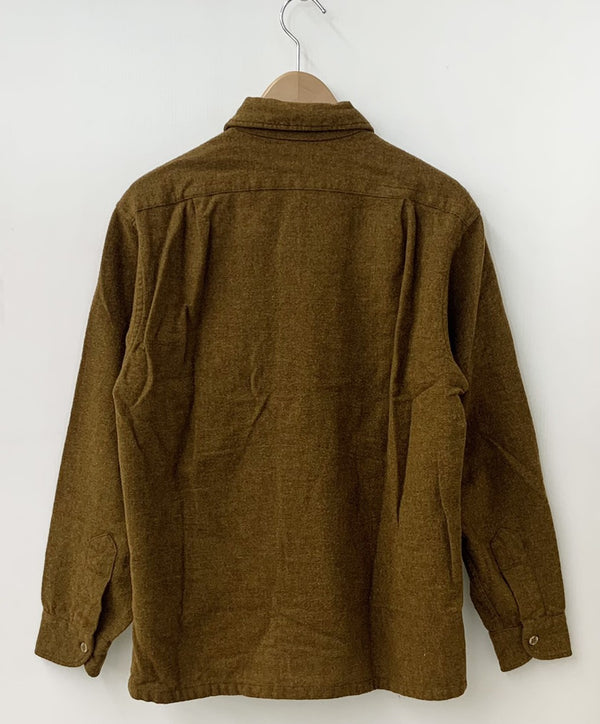 ペンドルトン PENDLETON 60年代 ピュアバージンウール100％ シャツ 長袖シャツ 無地 ブラウン Mサイズ 201MT-463
