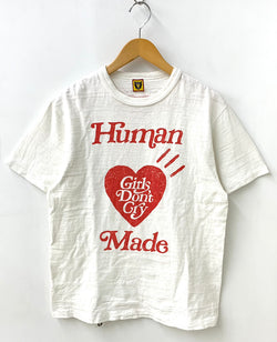ヒューマンメイド HUMAN MADE x ガールズ ドント クライ Girls Don’t Cry クルーネック コットン Tee Tシャツ ロゴ ホワイト 201MT-1404