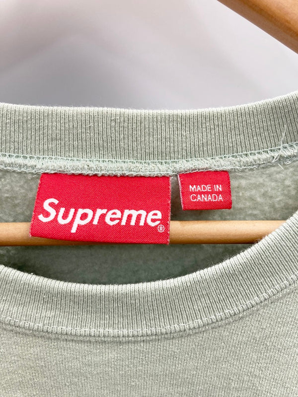 シュプリーム SUPREME スモールボックスロゴ クルーネック スウェット トレーナー ミントカラー トップス 長袖 裏ボア XL スウェット ワンポイント グリーン LLサイズ 101MT-1739