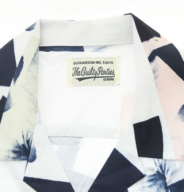 ワコマリア WACKO MARIA CHET BAKER HAWAIIAN SHIRT ハワイアンシャツ 白 半袖シャツ 総柄 ホワイト Mサイズ 103MT-110