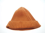 【中古】シュプリーム SUPREME リブニット ビーニー コットン 帽子 メンズ帽子 ニット帽 ロゴ オレンジ 101hat-34
