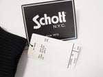 Schott ショット レザー ジャケット 革ジャン シープスキン フード付 ワッペン ブラック サイズL メンズ 3141019 (TP-600)