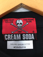 クリームソーダ CREAM　SODA プリントTシャツ Tシャツ プリント ブラック Mサイズ
