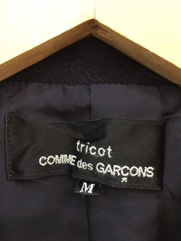 コムデギャルソン　COMME des GARCONS　レディースウールジャケット　サイズM　ネイビー