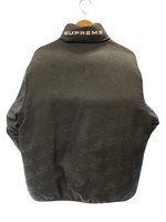 シュプリーム SUPREME Supreme × NIKE reversible puffy jacket Down Jacket ダウン アウター ナイキ コラボ 21SS 刺繍ロゴ 黒 ブラック ワッペン リバーシブル ジャケット ロゴ ブラック Sサイズ 101MT-386