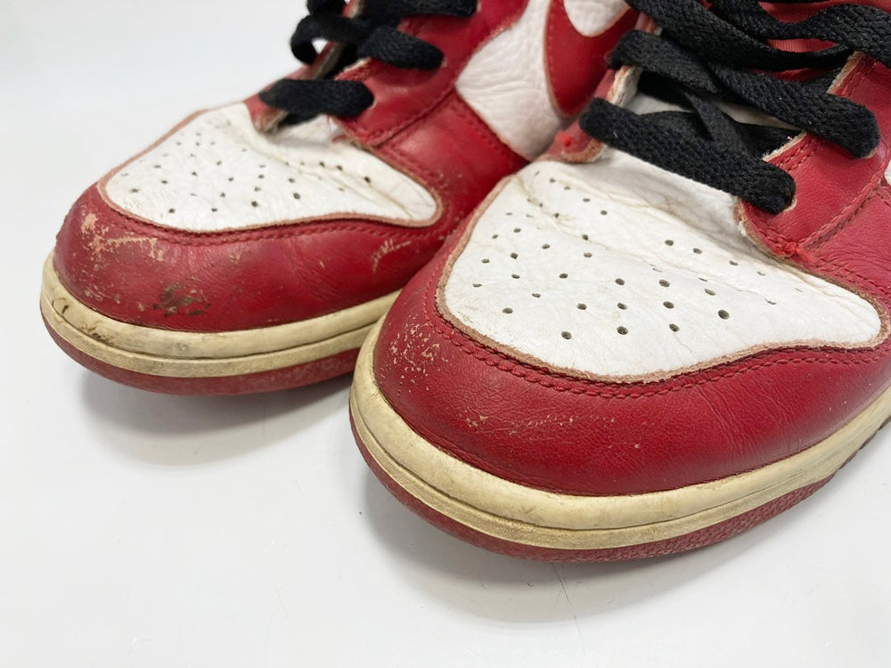 ナイキ NIKE DUNK HIGH White Varsity Red 赤 シューズ 317982-162 メンズ靴 スニーカー レッド  27.5cm 101-shoes1262